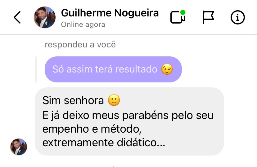 Depoimento de Guilherme Nogueira sobre o atendimento do Inglês Falado
